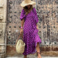 🌸Große Preisreduzierung🌸 Elegantes Damen-Boho-Maxikleid mit Puffärmeln und Blumenmuster