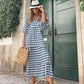 🌸Große Preisreduzierung🌸 Elegantes Damen-Boho-Maxikleid mit Puffärmeln und Blumenmuster