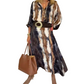 Elegantes Maxikleid mit Batikmuster