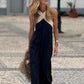 Damen ärmelloses Maxikleid mit Neckholder