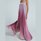 Ombre Strapless Pleated Evening Dress