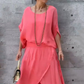 🌹Frühjahrsverkauf 50% RABATT🌹2-teiliges Set aus Chiffon mit lockerem Oberteil und weiten Schlitzhosen