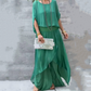 🌹Frühjahrsverkauf 50% RABATT🌹2-teiliges Set aus Chiffon mit lockerem Oberteil und weiten Schlitzhosen