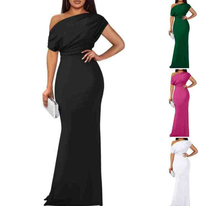💕Elegante einfarbige trägerlose, schmale, lange Kleider für Damen