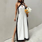 Rückenfreies Neckholder-Maxikleid mit Schlitz für Damen