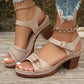 🪧Maximal 50 % Rabatt🌟Damen Sandalen mit Blockabsatz