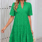 👗Sommerneuheit💃Damenkleid mit V-Ausschnitt, A-Linie, Cut-outs und Print