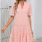 👗Sommerneuheit💃Damenkleid mit V-Ausschnitt, A-Linie, Cut-outs und Print