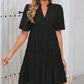 👗Sommerneuheit💃Damenkleid mit V-Ausschnitt, A-Linie, Cut-outs und Print