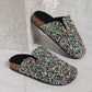 Women's Comfortable Casual Sequin Cork Slippers