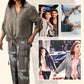 🌷Frühling Hot Sale 50% Rabatt🍃Damenmode Lockeres Cardigan-Shirt & Hose mit hoher Taille Zweiteiliges Set