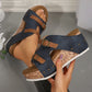 Modische Plateau-Sandalen mit Keilabsatz für Damen🔥🔥
