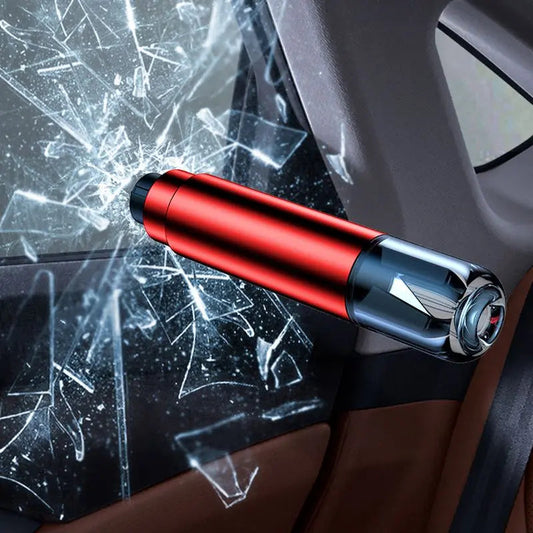 🚨Auto-Notfallhammer mit Gurtschneider | Wolfram-Spitze für Verbundglas | Kompakt (96mm) | Lebensrettend bei Unfällen (Überschlag/Wasser) | Deutsche Qualität