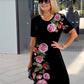 🌸 Frühlingsspecials 💐  Rose Bloom Kurzarm Kleid
