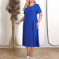 Damen-Set aus einfarbigem Kleid und bestickter Spitzenjacke