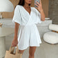 ☀️Sommerangebot 49% Rabatt ☀️ Wickel-Shorts-Jumpsuits mit V-Ausschnitt für Damen💥