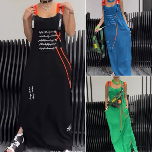 Lässiges, ärmelloses Kleid mit Print für Damen