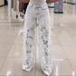💃Sommermode vorwärts🌸🔥 Gespleißte Jeans mit Spitze
