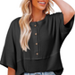 🌸💐Lässiges Button-Down-Oberteil aus Waffelstrick💥💥Befristetes Angebot: 50% Rabatt auf Bestellungen