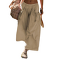 Leicht. Atmungsaktiv. Perfekt für deinen aktiven Alltag-Lässige Cropped-Strandhose mit weitem Bein