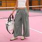 Leicht. Atmungsaktiv. Perfekt für deinen aktiven Alltag-Lässige Cropped-Strandhose mit weitem Bein