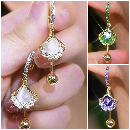 ⏳Zeitlich begrenztes Angebot💎Zarte Ginkgo-Blatt-Ohrringe für Frauen