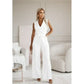 ☀️Frauen ärmelloser V-Ausschnitt Solid Jumpsuit🕊️