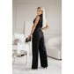 ☀️Frauen ärmelloser V-Ausschnitt Solid Jumpsuit🕊️