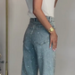 🔥Straight Leg Jeans mit Strasssteinen