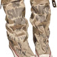 💗LETZTER TAG AKTION - 76% RABATT💗Flache Retro-Stiefel aus Canvas mit mittlerem Schaft für Damen