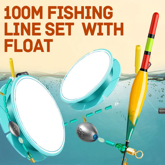 100 m Angelschnur-Set mit Schwimmer