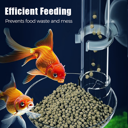 🐟Einstellbares und transparentes Fischfütterungsrohr- und Schälerset