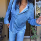 🌙 Denim Dreams Pyjama-Set – Gemütliche Passform, weiche Loungewear im Denim-Look für Komfort die ganze Nacht 🌟