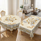 Wasserdichte goldene Rosen-Tischdecke