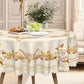 Wasserdichte goldene Rosen-Tischdecke