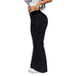 Damen High-Waist Schlagjeans aus Stretch-Denim
