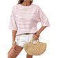 👚 50 % RABATT! 🔥 Damen-T-Shirt mit Streifen & lockerer Passform