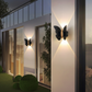 🦋🦇Einzigartige, wasserdichte LED-Wandleuchte in Form eines Schmetterlings und einer Fledermaus mit Solarantrieb
