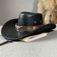 🤠 50% RABATT! ☀️ Vintage-Cowboyhut mit breiter Krempe & Riemen – PU, verstellbar & einheitsgröße – Perfekt für Western-Look & Sommerfestivals 🌾
