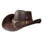 🤠 50% RABATT! ☀️ Vintage-Cowboyhut mit breiter Krempe & Riemen – PU, verstellbar & einheitsgröße – Perfekt für Western-Look & Sommerfestivals 🌾