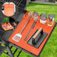 ❄️ Sommerfrische 50 % Rabatt! 🍖 Silikon-Grillmatte mit Tropfauffang – Hitzebeständige Werkzeugablage für Küche & Grill