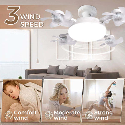 🌀[Kostenloser Versand]Neuer Deckenventilator mit E27-Fassung und Beleuchtung – 2-in-1-LED-Ventilator mit Fernbedienung, energiesparende Kühl- und Beleuchtungskombination fürs Schlafzimmer