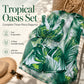 👙 50 % Rabatt – 3-teiliges Tropical-Print-Bikini-Set – Oberteil, Hose & Tuch – vielseitig kombinierbar, ideal für Strand & Pool ☀️