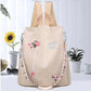 Rucksack aus wasserfestem Oxford-Stoff mit Blumenstickerei