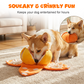 🍊 Neu & Schnüffelspaß! 🐶 Interaktives Schnüffel- & Plüsch-Hundespielzeug in Orangenform – Zwei Teile (Schale + Fruchtfleisch), versteckte Leckerli-Taschen