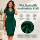 🚨Nur noch wenige auf Lager! Beeil dich!🚨 Elegantes Damen-Wickelkleid mit V-Ausschnitt und Rüschen