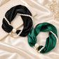 🌹 JETZT 50 % RABATT! !🌹  Schal-Halskette in Perlenoptik mit Magnetverschluss – zusammen oder einzeln tragbar
